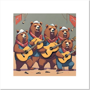 Bear Singing Band Posters and Art